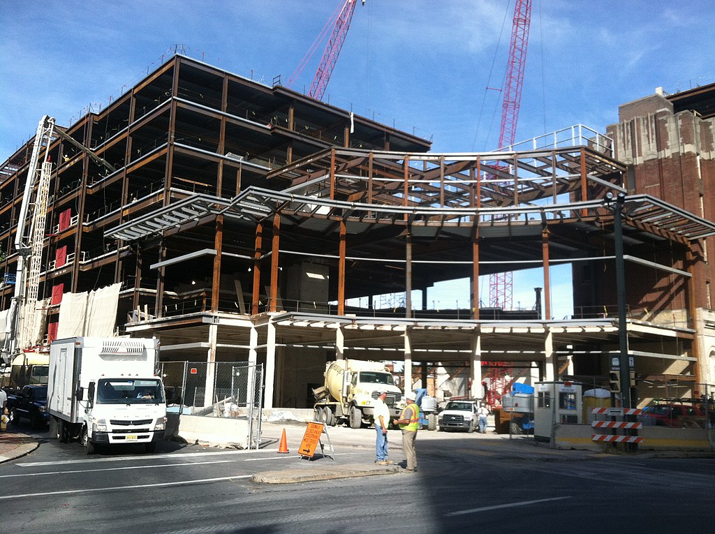PPL Center construction in Allentown